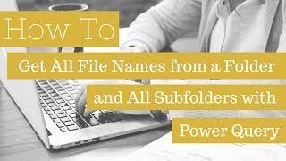 How To Get A List Of File Names From A Folder And All Subfolders