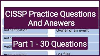 CISSP Practice Questions and Answers | CISSP Exam 2024 | CISSP Questions and Answers | CISSP Cert