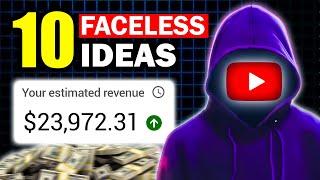 Top 10 FACELESS Youtube Channel Ideas 2024 | Make Money on Youtube Without Showing Face 2024