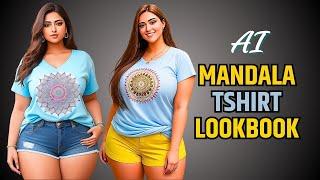 [ai lookbook] ai divas | Mandala Tshirt | ai girls | ai look book