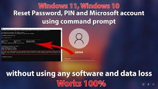 2024! Reset forgotten Windows 11 Password, PIN and Microsoft account using Command Prompt