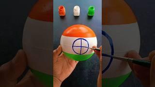 Great Indian Flag  Painting on Ball  || Love My Flag #shorts #youtubeshorts #viral