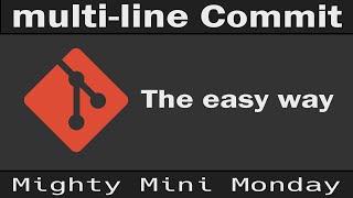 create a multiline git commit from the command line?