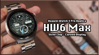 [Full Review] HW6 Max Smartwatch with Curved Display - Latest Huawei Watch 4 Pro Replica!