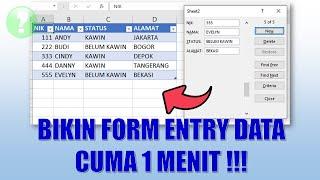 Cara Membuat Form Entry Data di Excel