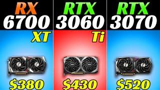 RX 6700 XT vs RTX 3060 Ti vs RTX 3070 - R5 5600X - 1440p and 2160p Gaming benchmarks