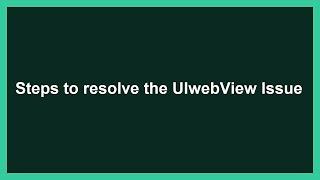 Steps to resolve the UIwebView Issue #UIwebView #ionic3 #appstoreissue