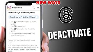 How To Deactivate threads Account