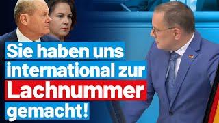 Tino Chrupalla rechnet mit der Außen- und Sicherheitspolitik von Baerbock und Scholz ab! - AfD