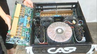 Professional audio power amplifier restoration //  CAF audio amplifier restoration