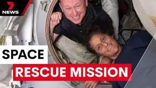 Space rescue mission underway | 7NEWS