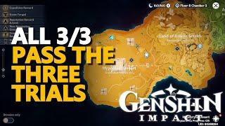 Pass the three trials Genshin Impact All 3/3