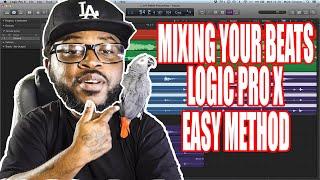 LOGIC PRO X 10.4.8 || MIXING DOWN BEAT STEMS FOR VOCAL RECORDING || STOCK PLUGINS