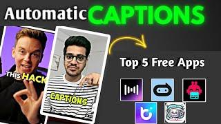Top 5 Best Free (Ai) Captions & subtitles Generator apps|| Add subtitles and captions