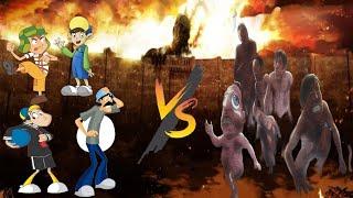 MUGEN Battle Request - Chaves, Quico, Godines & Seu Madruga VS. Attack On Titans Boss (OMEGAPSYCHO)