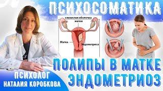 Полипы в матке, гиперплазия эндометрия, эндометриоз Психосоматика.