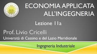 Economia applicata Ingegneria Lezione 11a