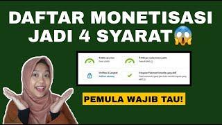 PENTING! INI SYARAT MONETISASI TERBARU CHANNEL YOUTUBE