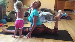 Mom Doing Splits and Twerking While Baby Shares her Snack