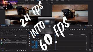 How to turn 24fps into slow motion/60fps in Premiere Pro