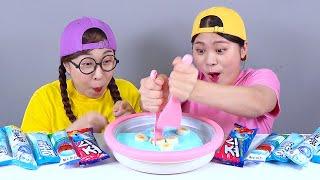 Ice Cream Blue Party DONA Mukbang