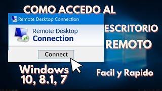 Cómo ABRIR ESCRITORIO REMOTO Windows 10