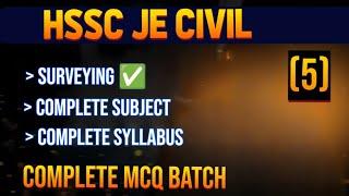 HSSC JE SURVEYING COMPLETE MCQ | PYQ CLASS 5 #hssccet #civilengineering #hsscje