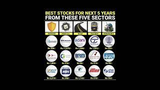 BEST STOCKS FOR NEXT 5 YEARS FROM THESE FIVE SECTORS  | Best Stock 2024 #stockmarket