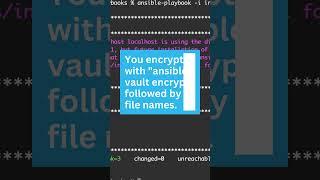 Ansible Vault Encrypt #ansible #security #encryption