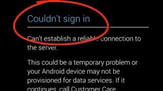 Tutorial on how to fix play store couldn't sign in