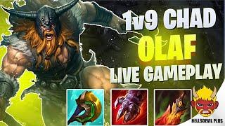 1v9 CHAD OLAF GAMEPLAY! - Wild Rift HellsDevil Plus Gameplay