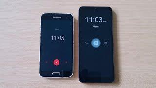 Nokia C20,Samsung GS5 Set For alarm ringing,alarm dismiss at same time