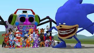 The Sonic Tapes Monsters VS FNAF Security Breach in Garry's Mod