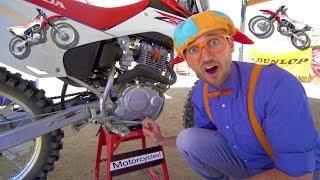 Blippi Rides a Motorcycle | Dirt Bikes for Children