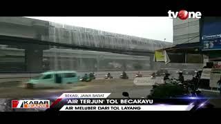 VIRAL!! 'Air Terjun' di Tol Becakayu