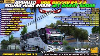 UPDATE !! OBB BUSSID V4.3.3 TERBARU SOUND HINO RN285 JET DARAT SUOSSS RUNTEXT MATA GRAFIK ETS2