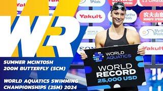 Under 2 Minutes Mark at the Women's 200m Butterfly for  Summer McIntosh and New World Record ‍️