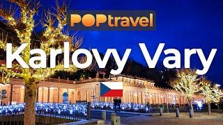 KARLOVY VARY, Czech Republic  - Winter Night - 4K 60fps