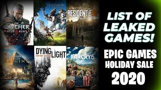 EPIC GAMES STORE HOLIDAY SALE 2020 - LIST OF GAMES LEAKED?!