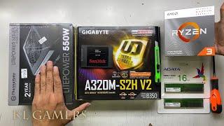 Satisfying Budget Gaming PC Build AMD Ryzen 3 3200G GIGABYTE A320M S2H