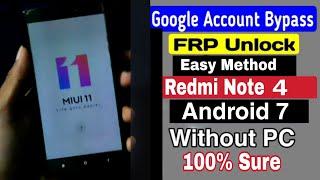 Google account bypass & frp unlock || All Mi phone || Redmi note 4 || Without Computer