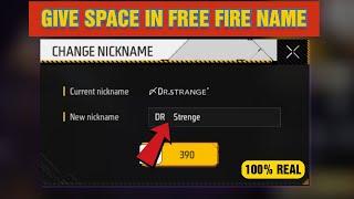 How to give space in Free Fire Name in Telugu | How to Change Name in Free Fire with space