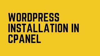 How To Install Wordpress In Cpanel Using Softaculous Step By Step | Wordpress Installation In Cpanel