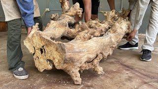 The Secret To Regenerating A Dry Tree Stump Into A Great Work Of Art  // Wood Processing Experience