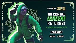 It's back...  | Green Top Criminal Bundle Returns! | Free Fire NA