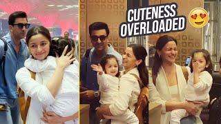 Raha Kapoor Super Cute Video | Alia Bhatt & Ranbir Kapoor With Raha Off From Mumbai | Manastars