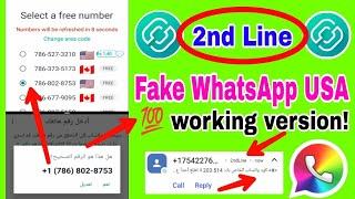 2nd line & TextNow get otp for Whatsapp verification 2024