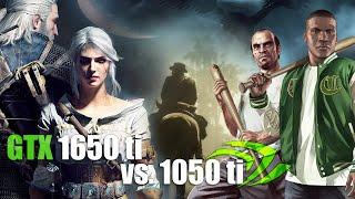 1050 ti vs 1650 ti Laptop Test in 9 Games