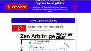 How To Start Fast: The Zen Arbitrage "Beginner" Training