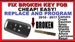 How to fix GM Switchblade Key Fob Cheap and Easy! Move Key to New Fob & Program it! Chevy Buick GMC